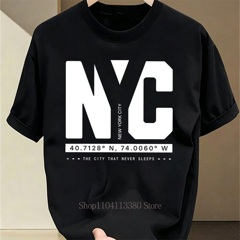 Vintage Fashion Nyc - Nyc 그래픽 프린트 티셔츠 남성용 여름