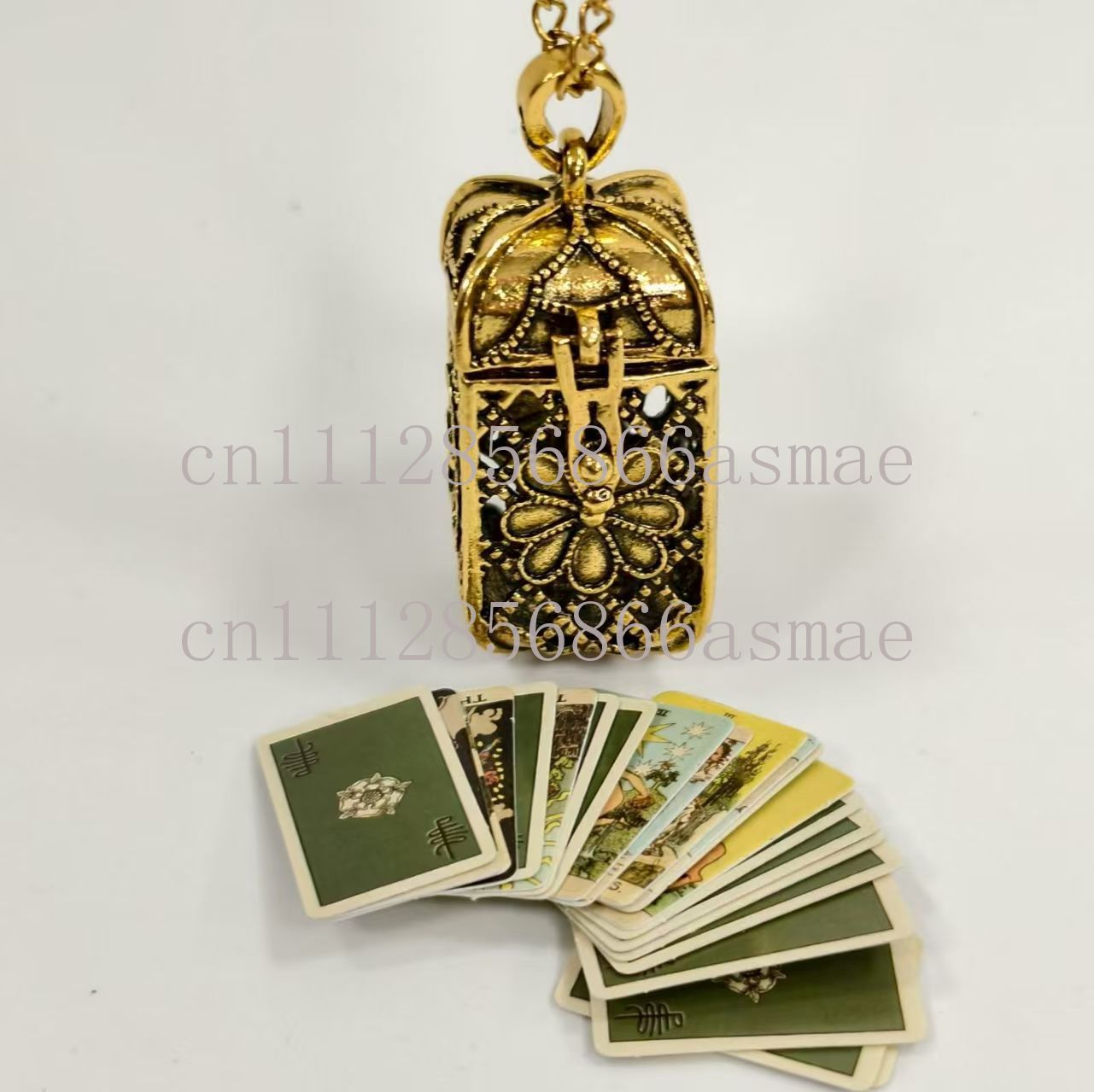 Vintage Fashion Necklace - 빈티지 합금 타로 카드 펜던트 목걸이