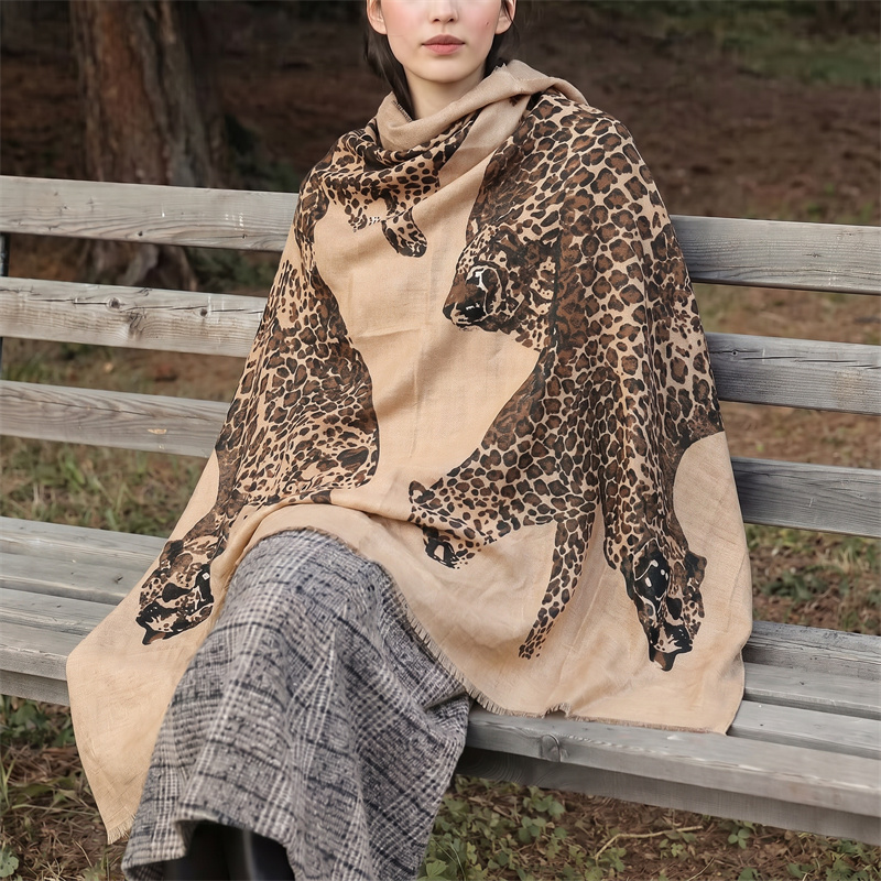 빈티지 레오파드 프린트 히잡 및 헤드스카프 여성용 로우 - Vintage Women Fashion 리뷰 및 가격