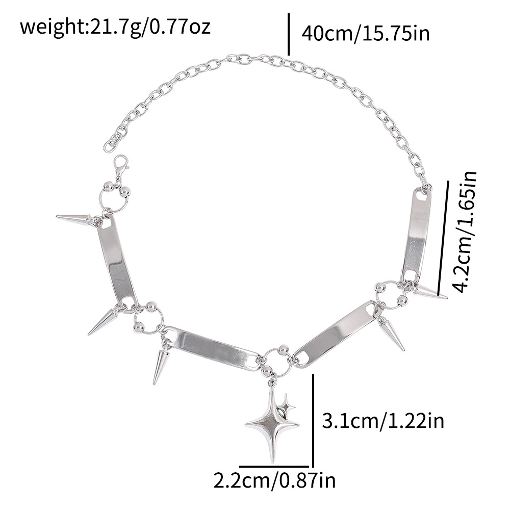 펑크 스타 리벳 초커, 록 주얼리, Y2K 액세서리,  - Vintage Fashion Necklace 리뷰 및 가격