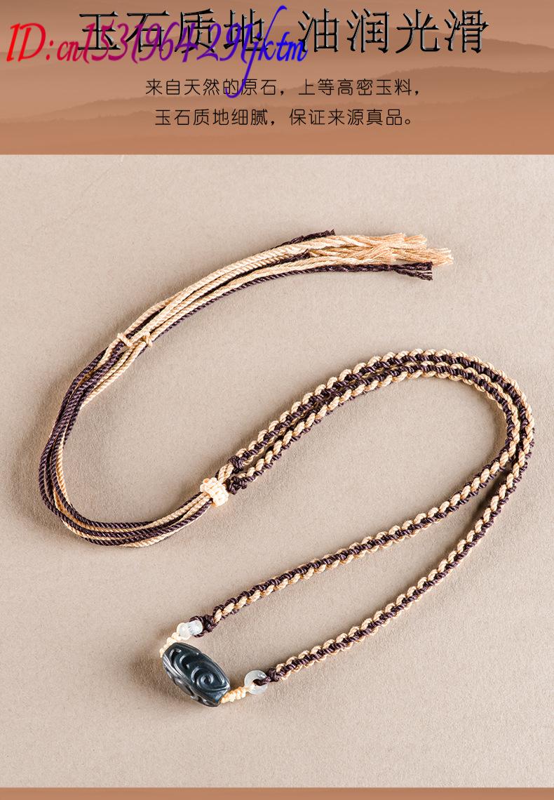 헤티안 옥 조각 비즈 펜던트 목걸이 빈티지 패션 액세서 - Vintage Fashion Necklace 리뷰 및 가격