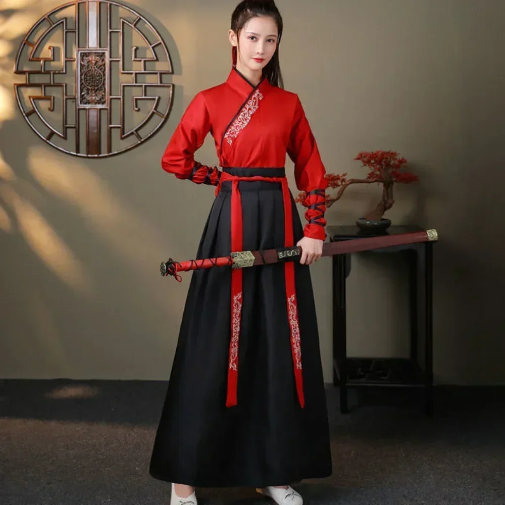 현대 Hanfu 여성 탑 스커트 2 조각 세트 남성 빈 - Vintage Style Women Fashion 리뷰 및 가격