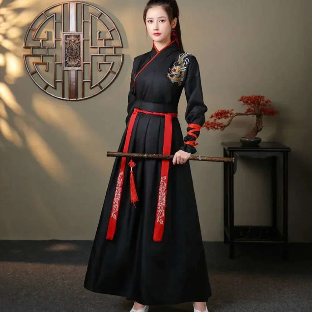 현대 Hanfu 여성 탑 스커트 2 조각 세트 남성 빈 - Vintage Style Women Fashion 리뷰 및 가격