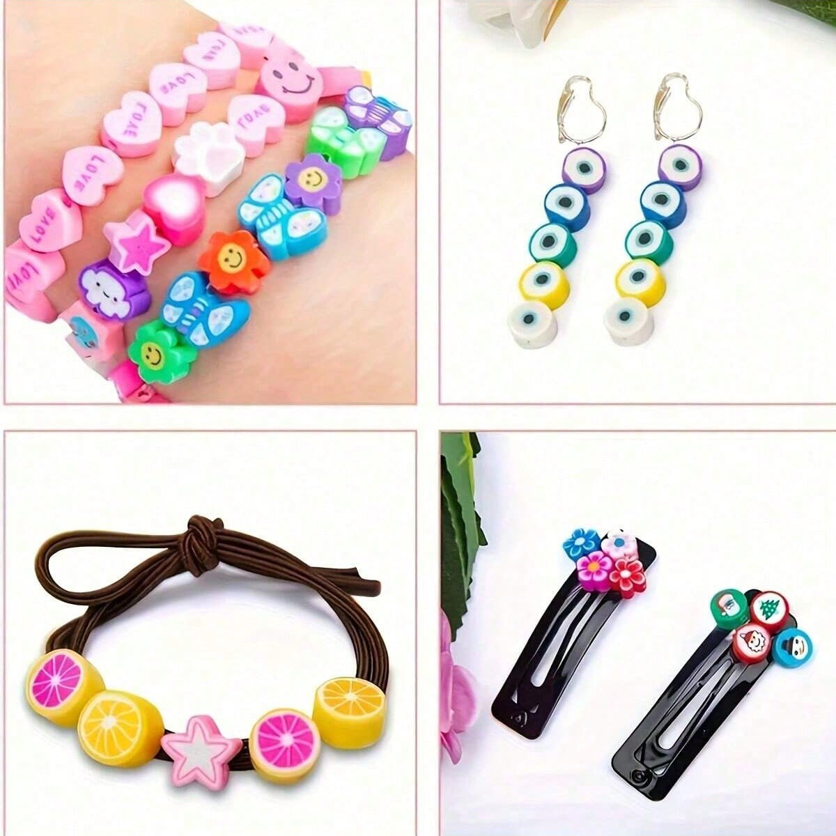 1450/1200/250개 폴리머 클레이 비즈 세트,  - Vintage Fashion Necklace 리뷰 및 가격