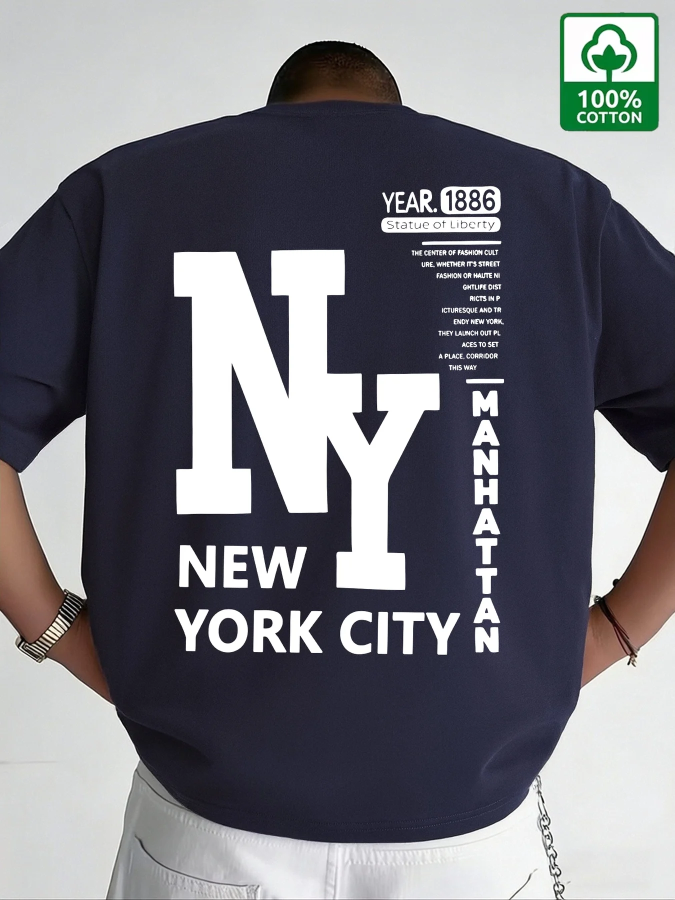 남성용 NYC 티셔츠 코튼 뉴욕시 레터 그래픽 프린트  - Vintage Fashion Nyc 리뷰 및 가격
