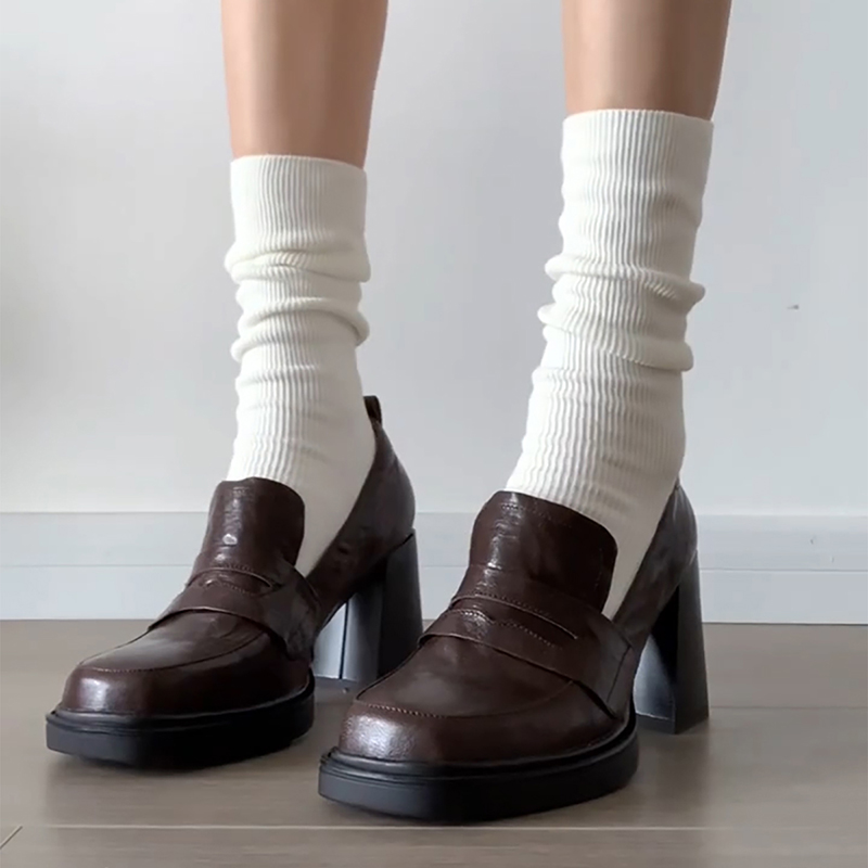 대학 스타일 여성 로퍼 신발, 얕은 슬립온 빈티지 여성 - Vintage Style Women Fashion 리뷰 및 가격