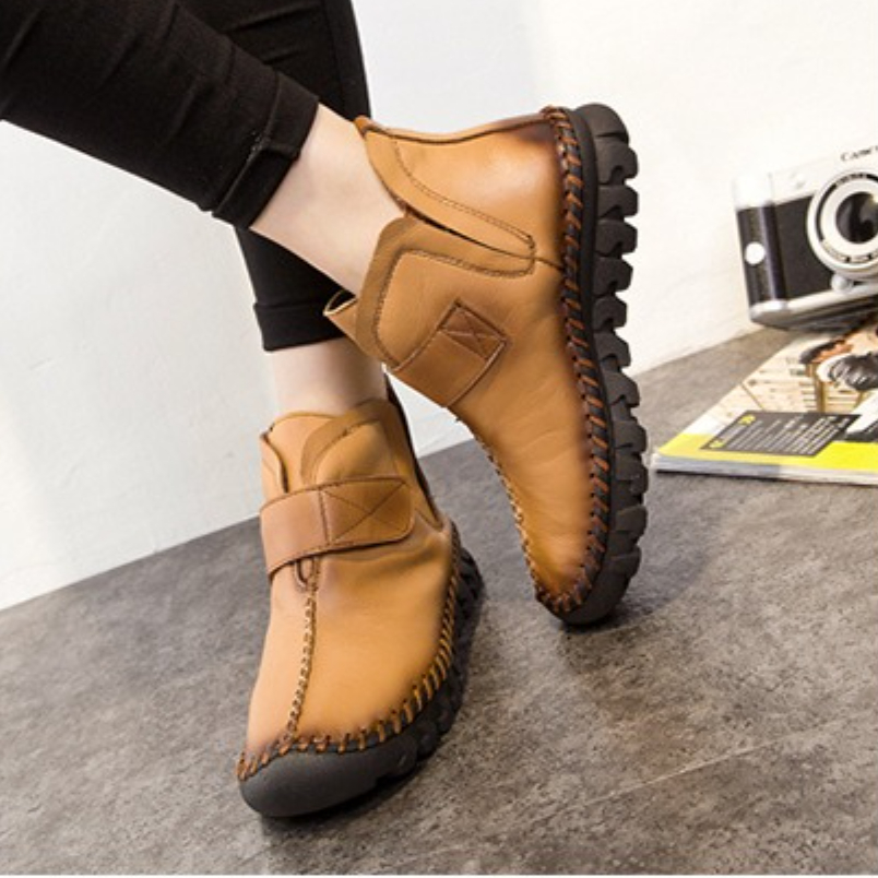 2025 신상 여성 천연 가죽 부츠 빈티지 스타일 플랫 - Vintage Style Women Fashion 리뷰 및 가격